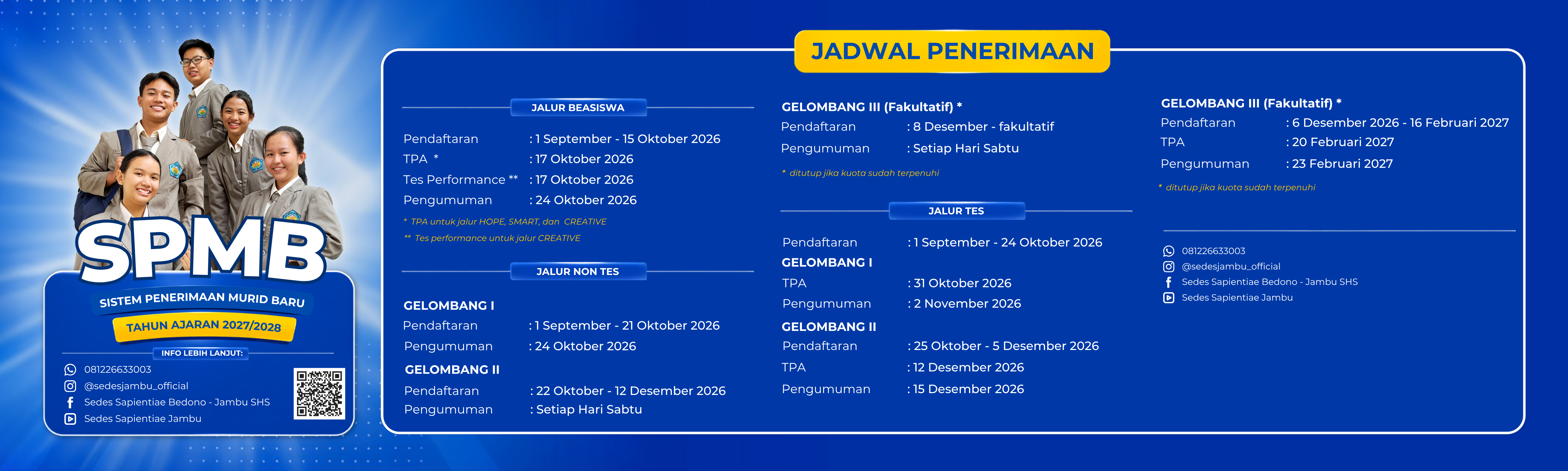 Info SPMB :: SMA Sedes Sapientiae Bedono